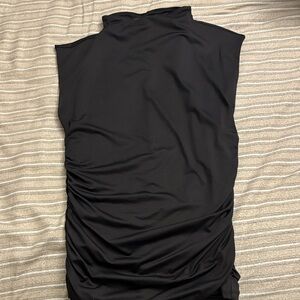 LOFT Black Sleeveless Mock Neck Top